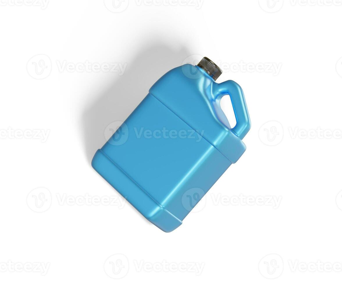 Jerrycan plastic packaging container realistic texture shiny or glossy render with 3D photo