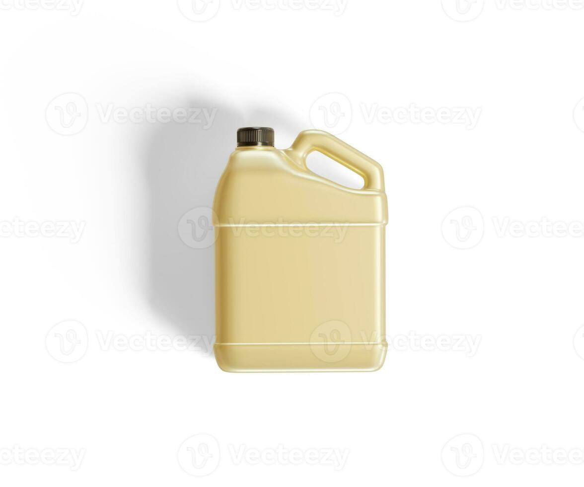 Jerrycan plastic packaging container realistic texture shiny or glossy render with 3D photo