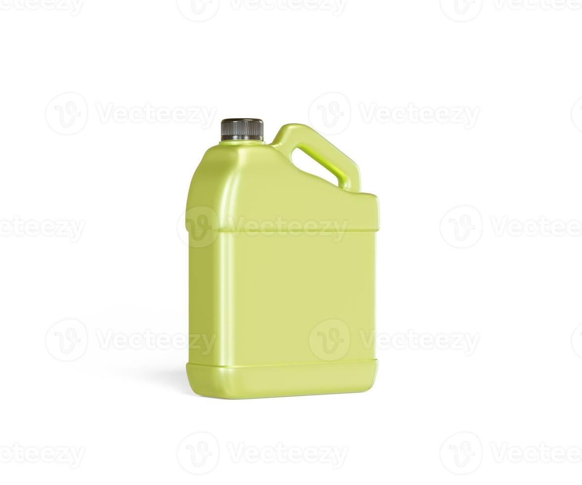 Jerrycan plastic packaging container realistic texture shiny or glossy render with 3D photo