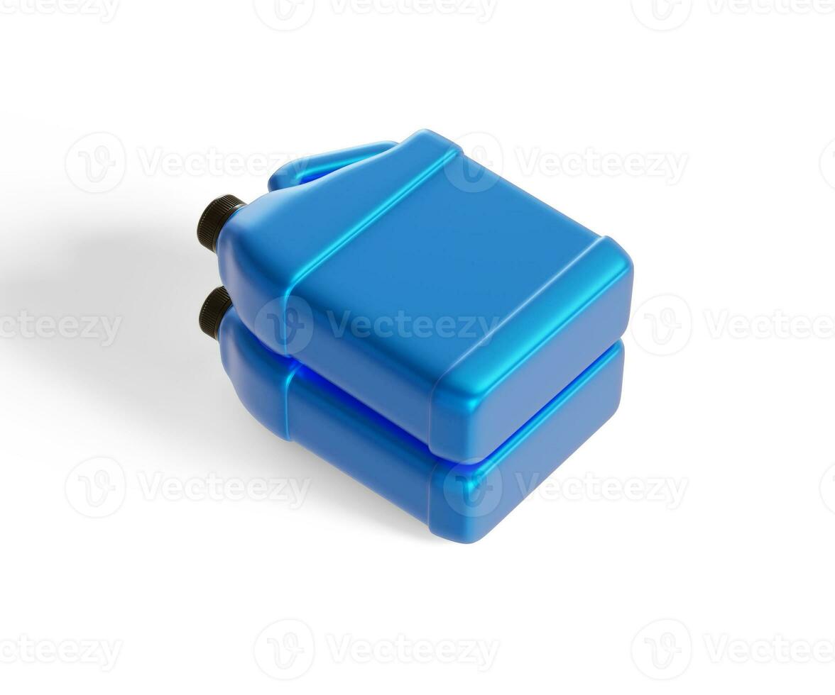 Jerrycan plastic packaging container realistic texture shiny or glossy render with 3D photo