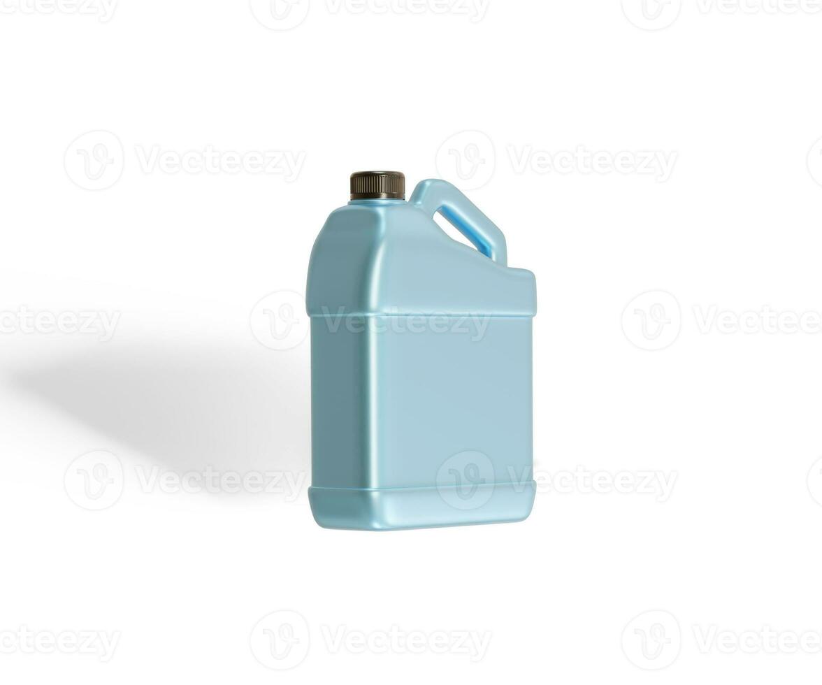 Jerrycan plastic packaging container realistic texture shiny or glossy render with 3D photo