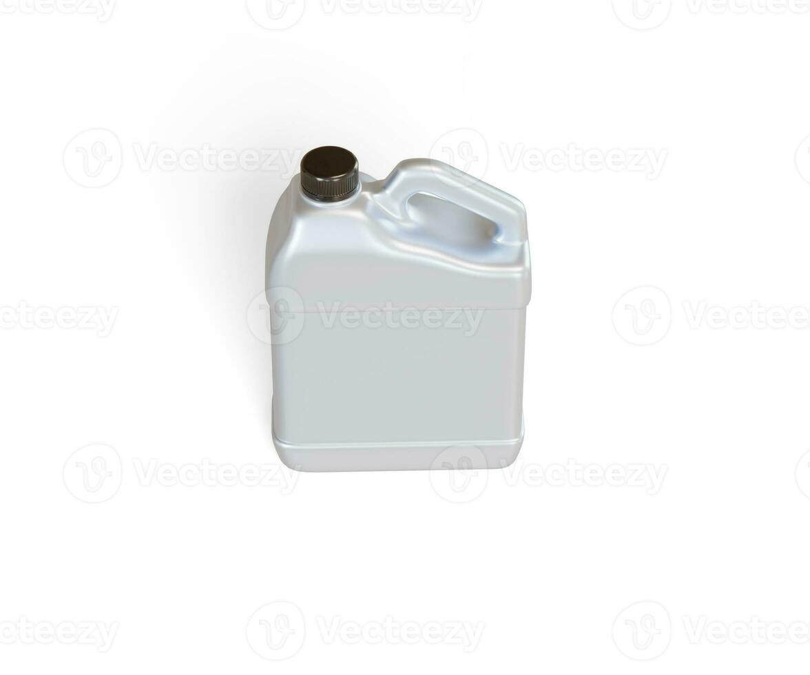 Jerrycan plastic packaging container realistic texture shiny or glossy render with 3D photo