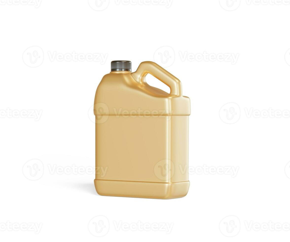 Jerrycan plastic packaging container realistic texture shiny or glossy render with 3D photo