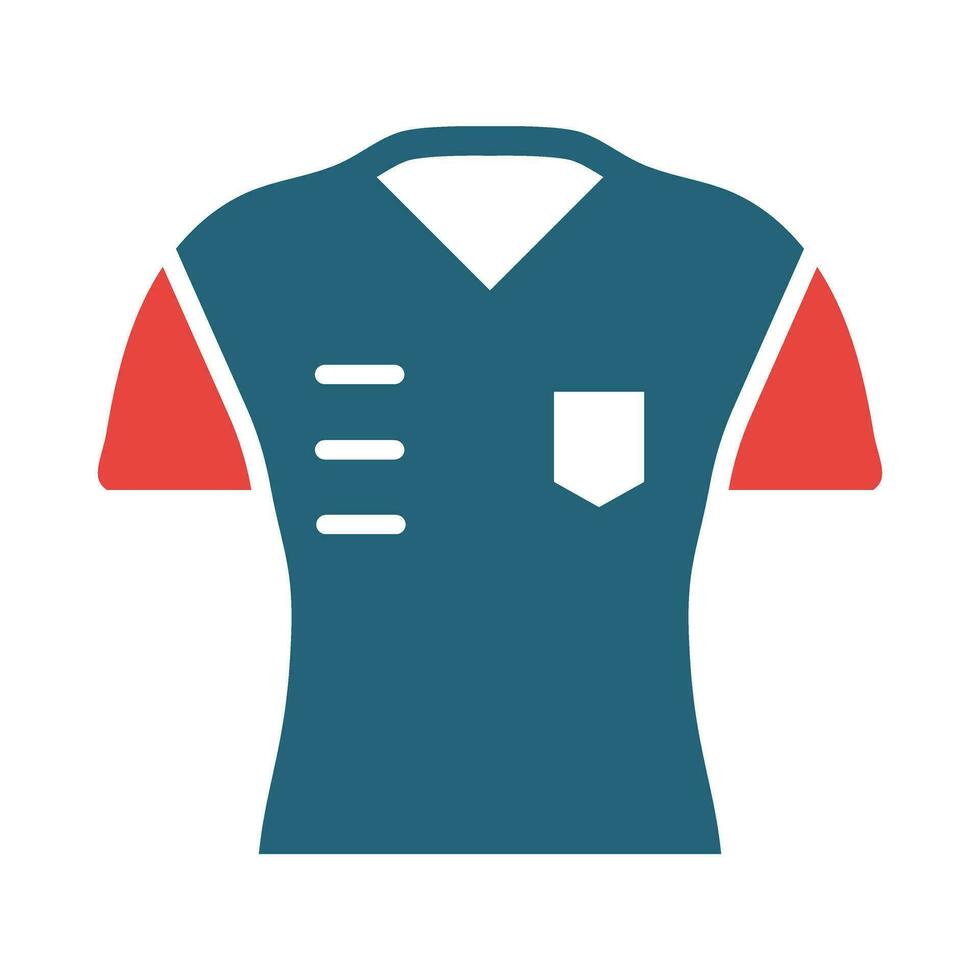 fútbol americano camisa vector glifo dos color icono para personal y comercial usar.