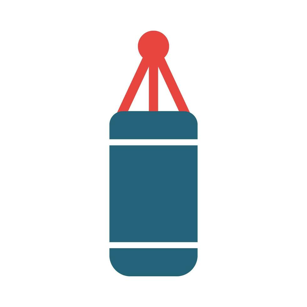 Punching Bag Vector Glyph Two Color Icon For Personal And Commercial Use.