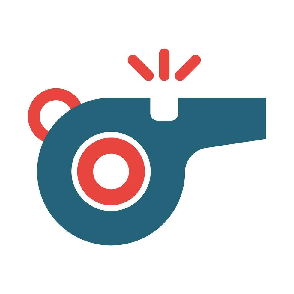 Whistle Vector Glyph Two Color Icon For Personal And Commercial Use.
