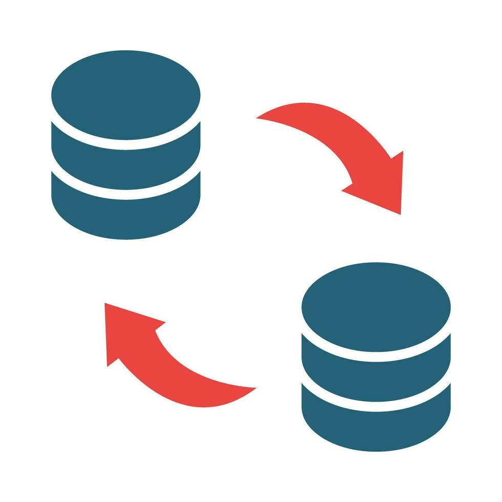 datos transferir vector glifo dos color icono para personal y comercial usar.