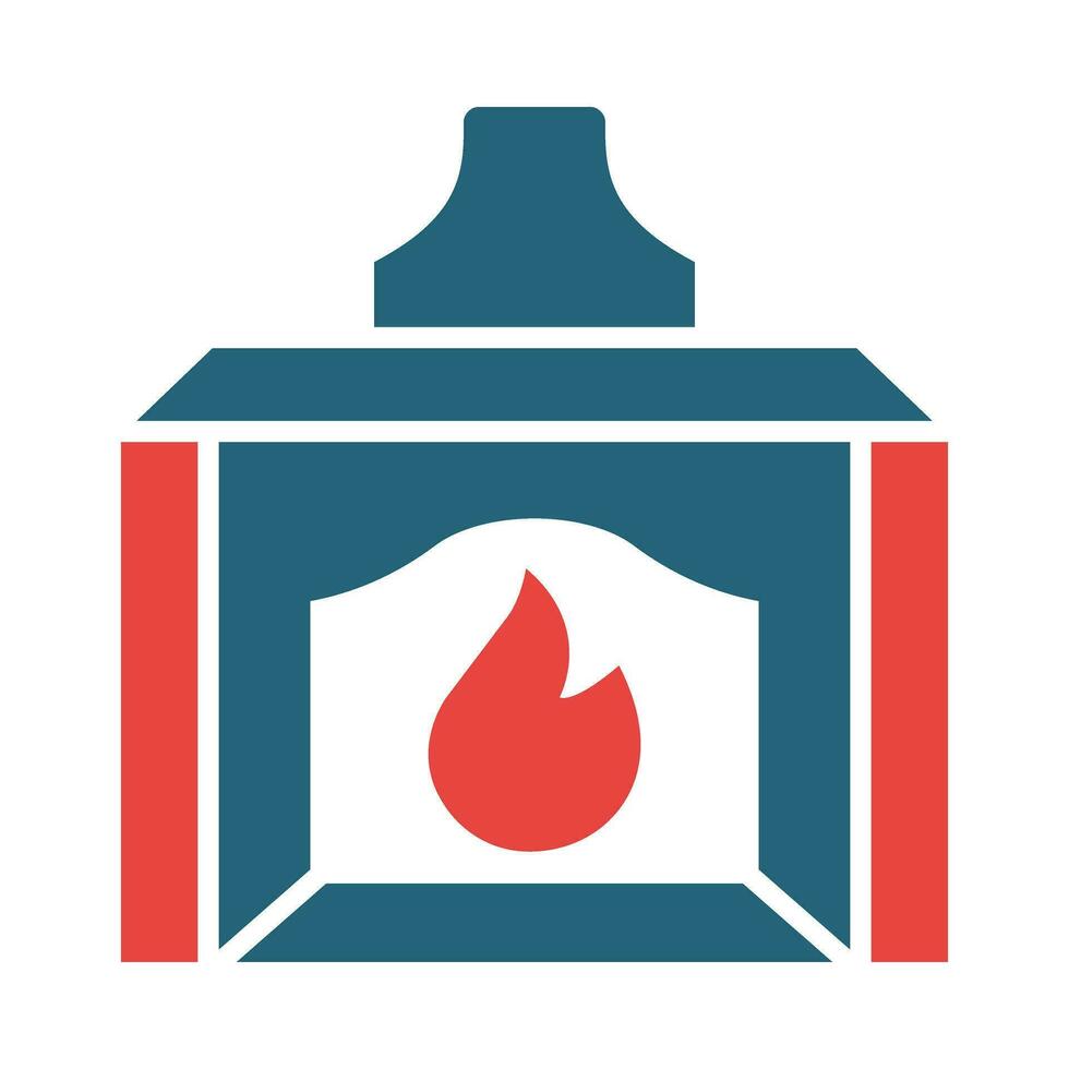Incineration Vector Glyph Two Color Icon For Personal And Commercial Use.