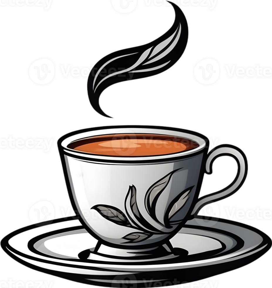 AI generated tea cup cute chibi  ai generative png