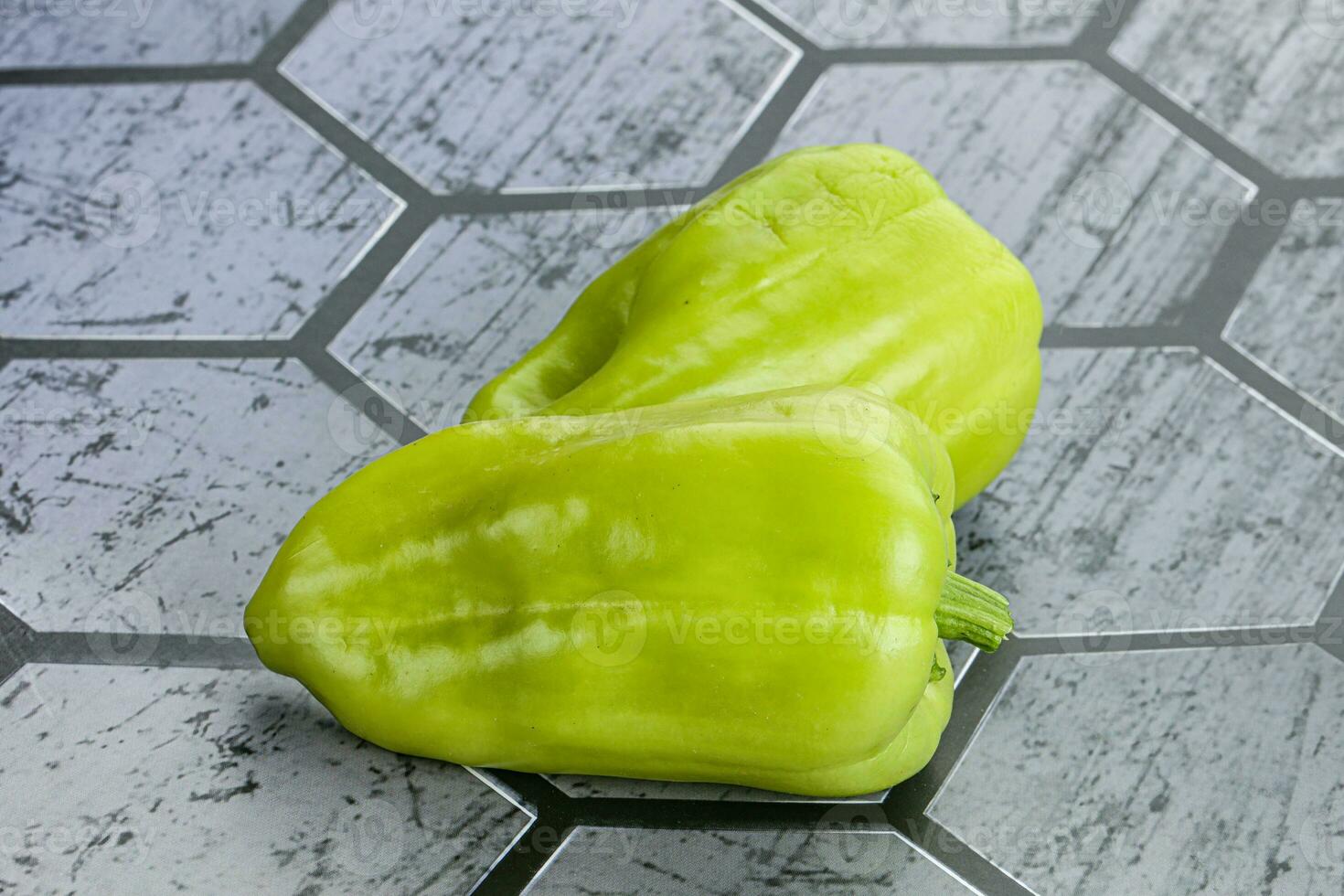 Green raw fresh bell pepper photo