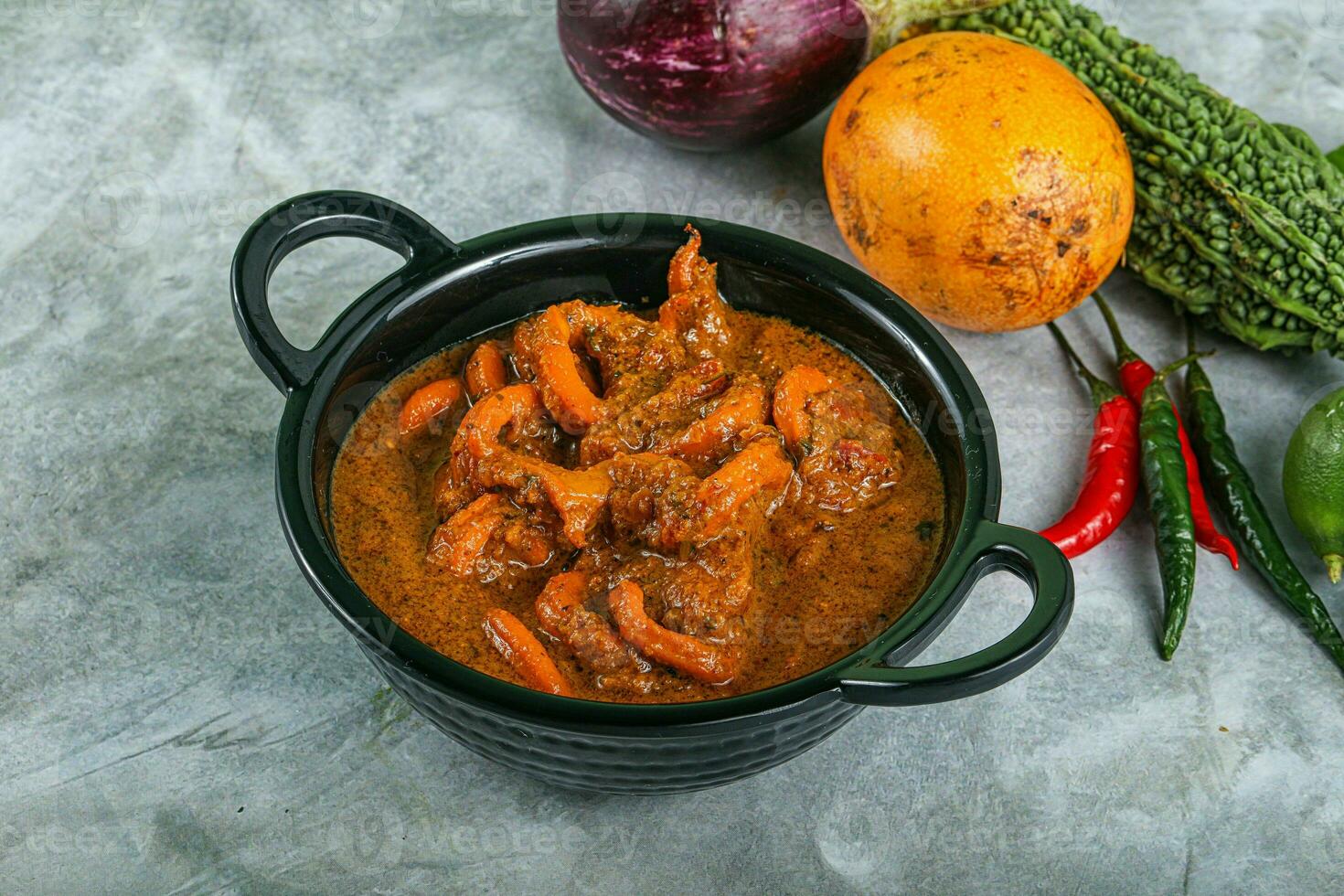 Indian cuisine - Masala with calamari photo