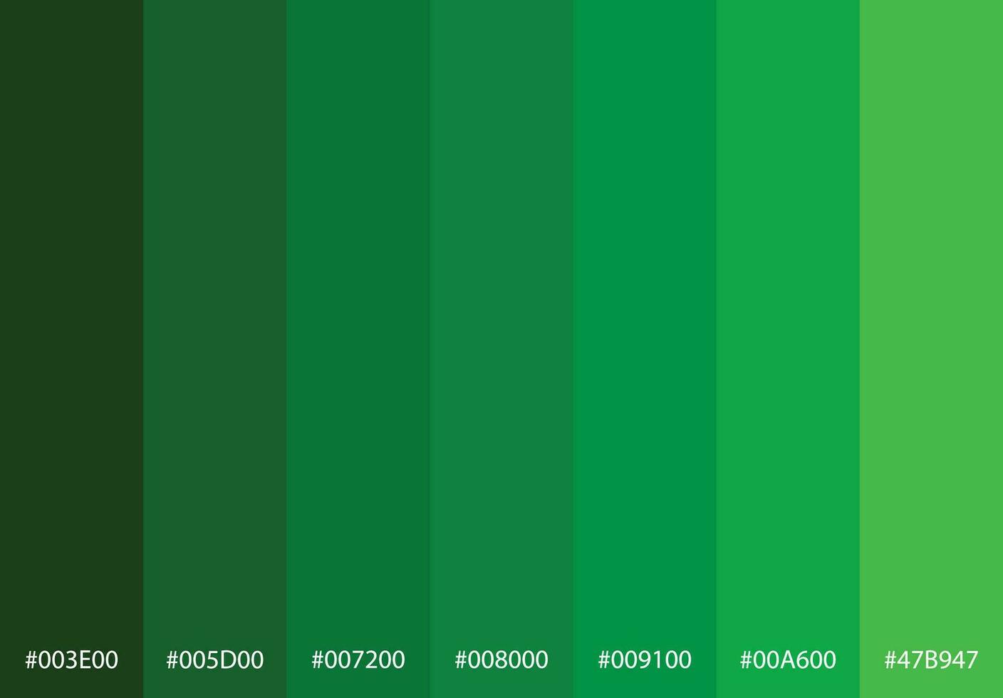 Green Gradient Color Palette vector