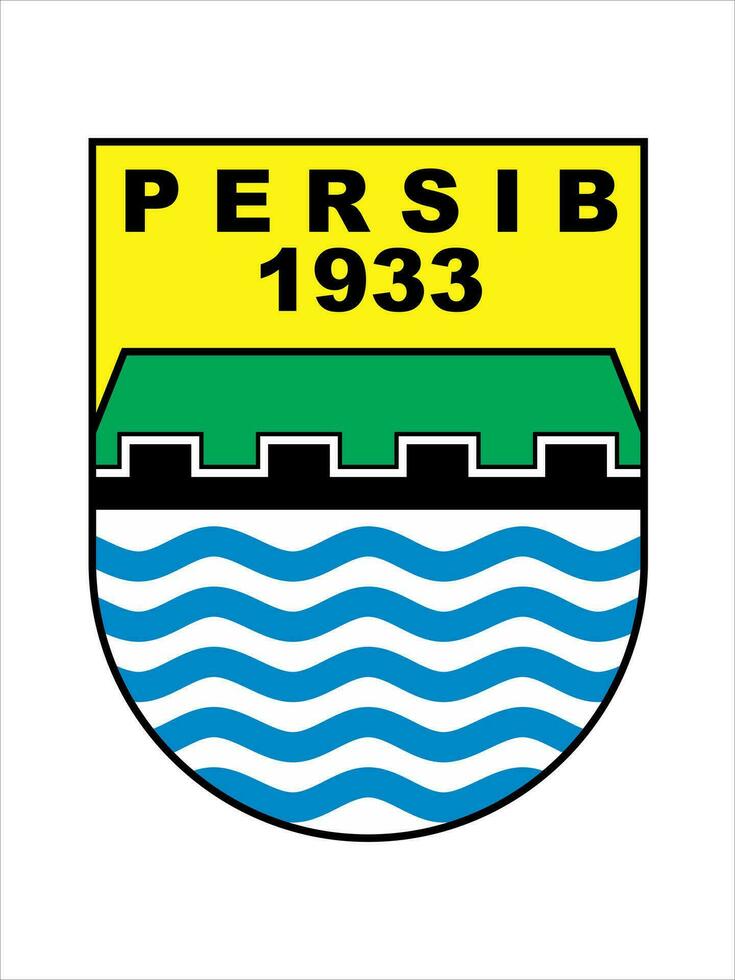 logo de el indonesio fútbol americano club desde persib Bandung vector