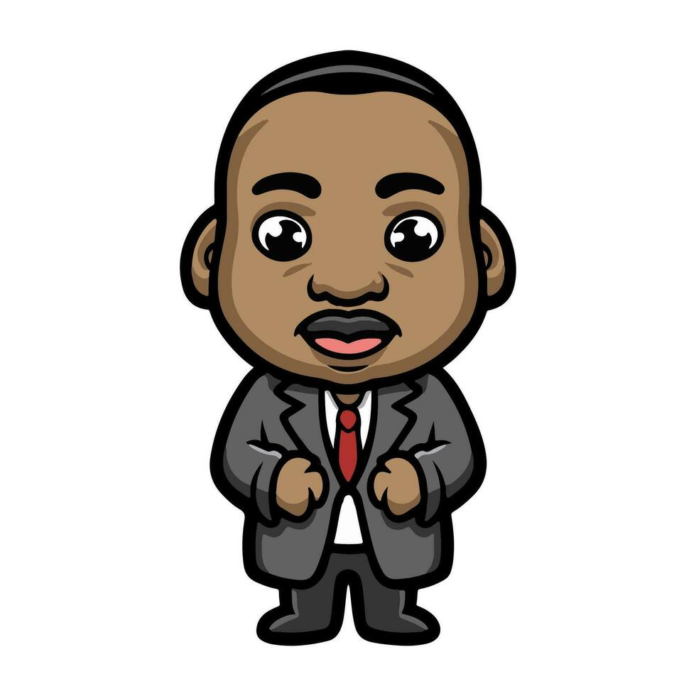 Martin Luther King cartoon character. vector