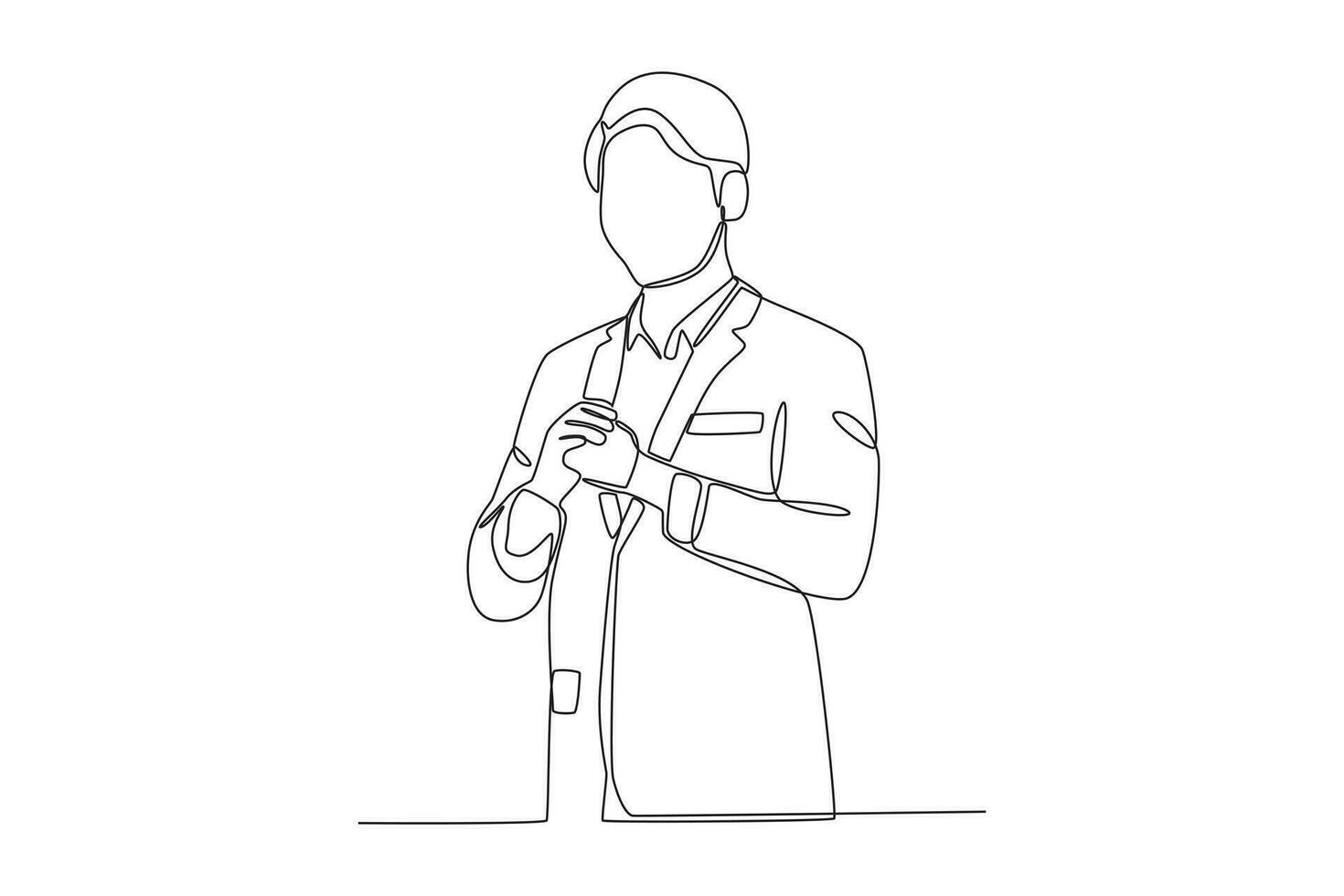 A Chinese man wearing a neat suit vector