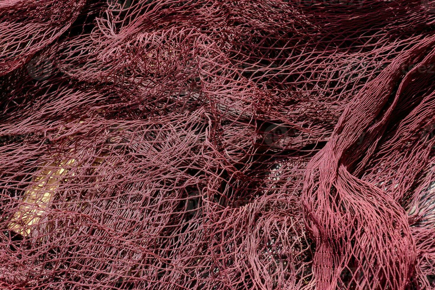 a close up of a red net photo