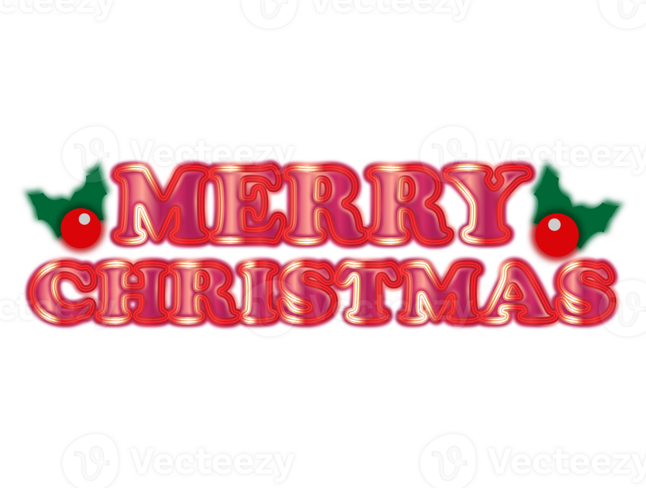 allegro Natale neon testo illustrazione png