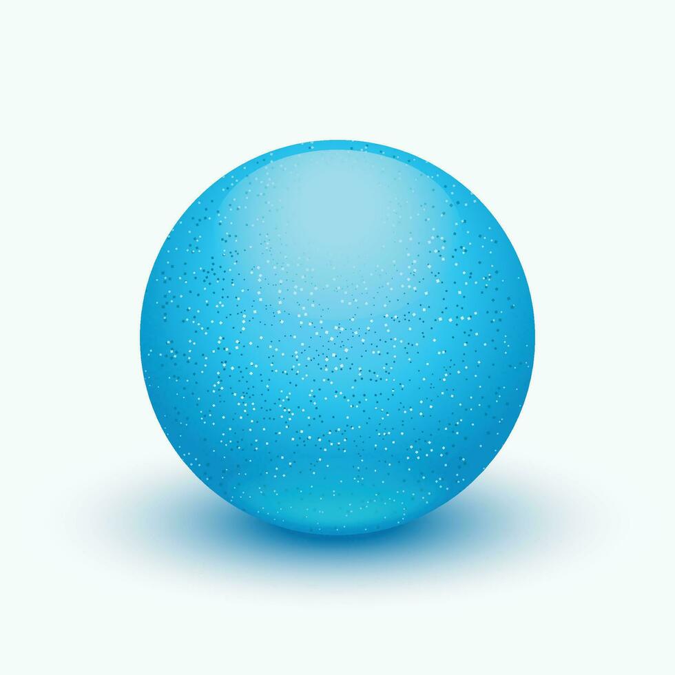 blue ball on white vector