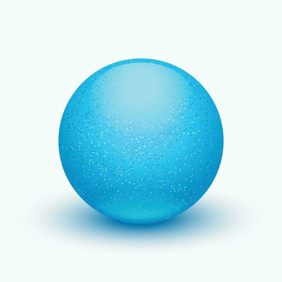 blue ball on white vector