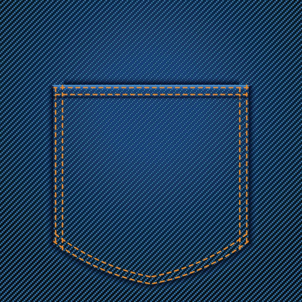 back jeans pocket vector