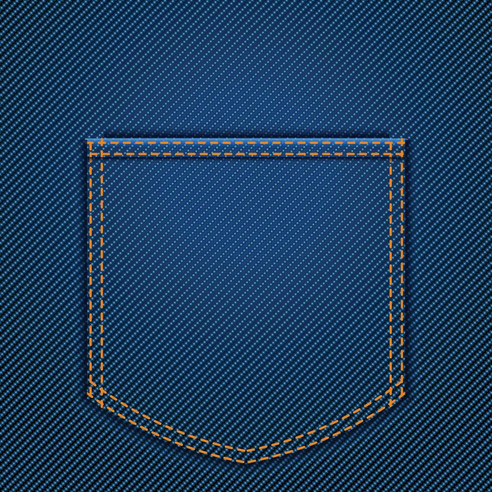 back jeans pocket vector