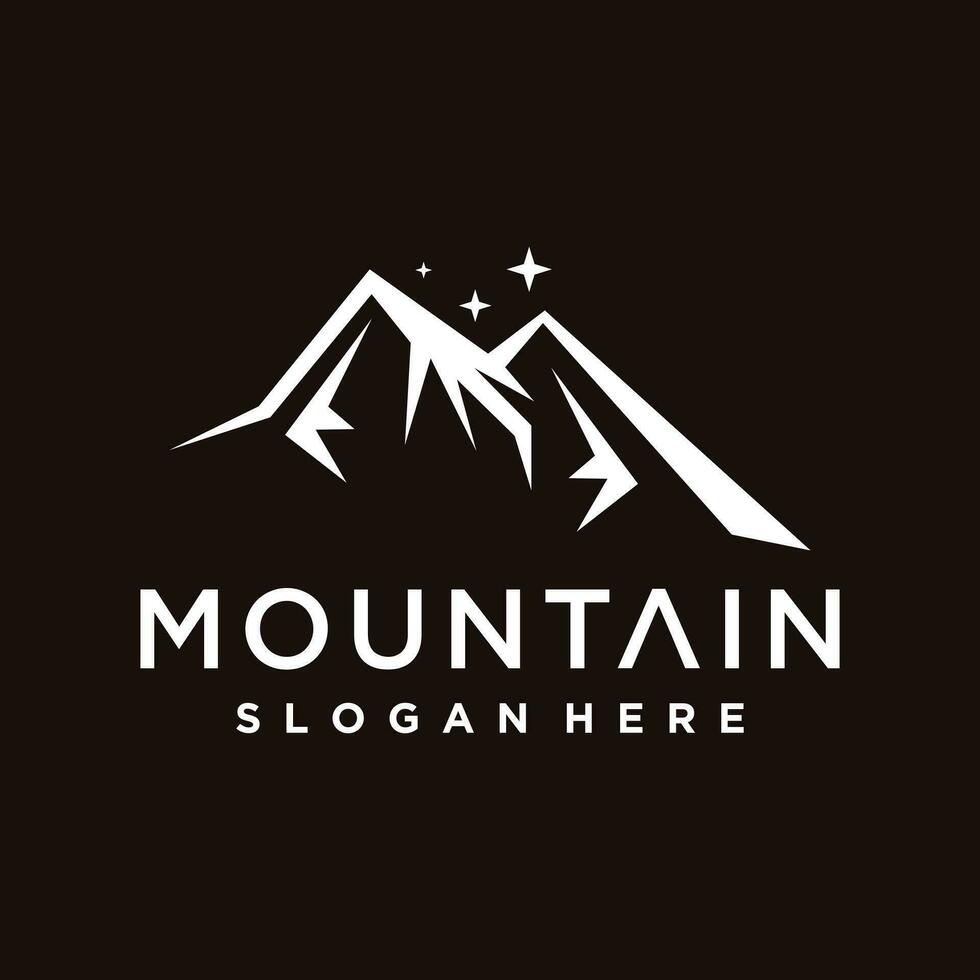montaña logo vector con creativo moderno idea concepto