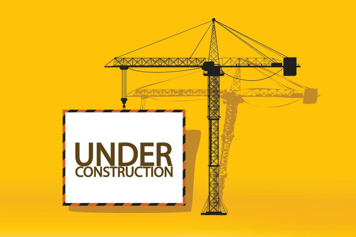 construction crane board vector