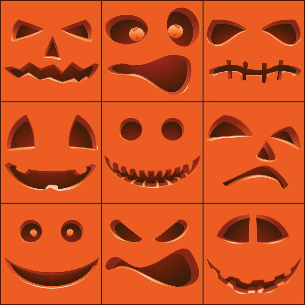 halloweeen back set1 vector