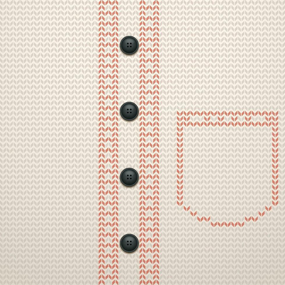 knitted texture back vector