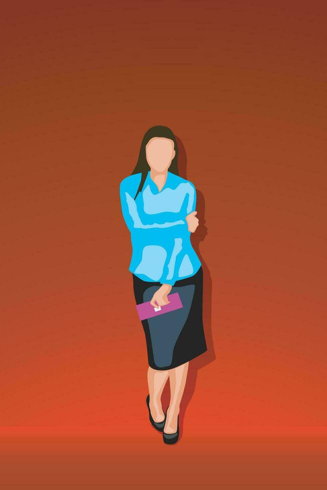 shopping woman silhouette vector