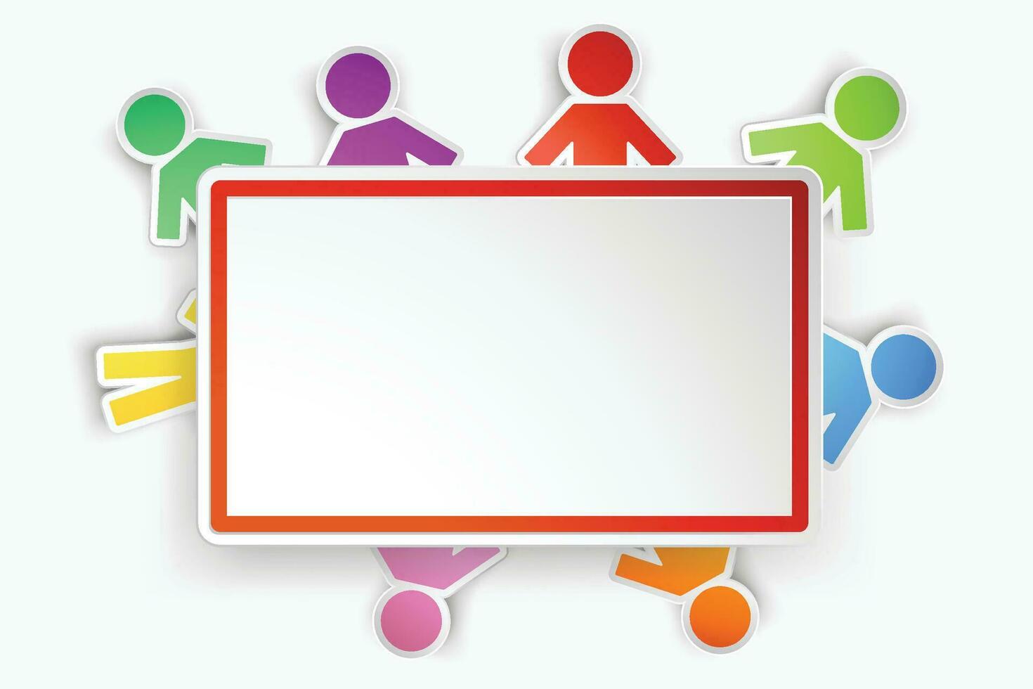 paper people banner vector