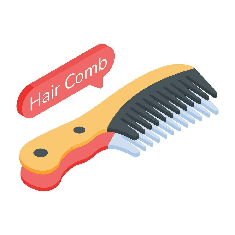 Barber Accessories Isometric Icon vector