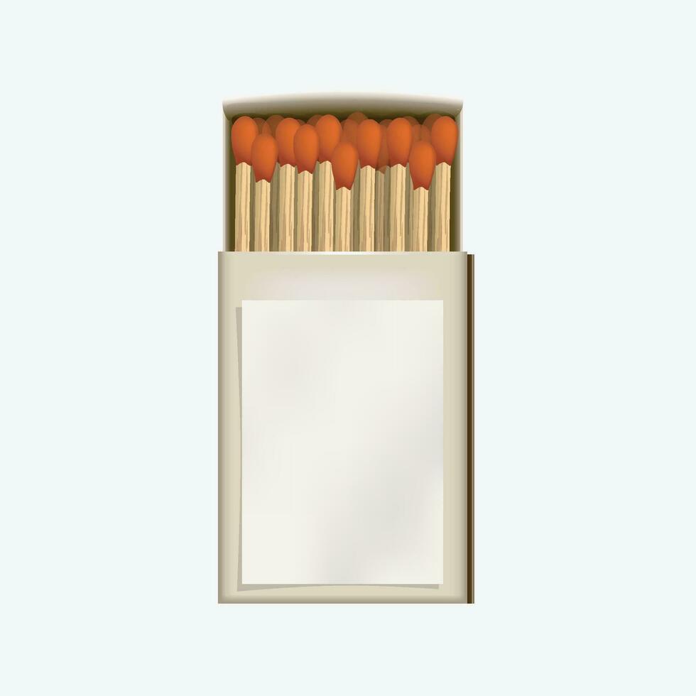 pack matches on white vector