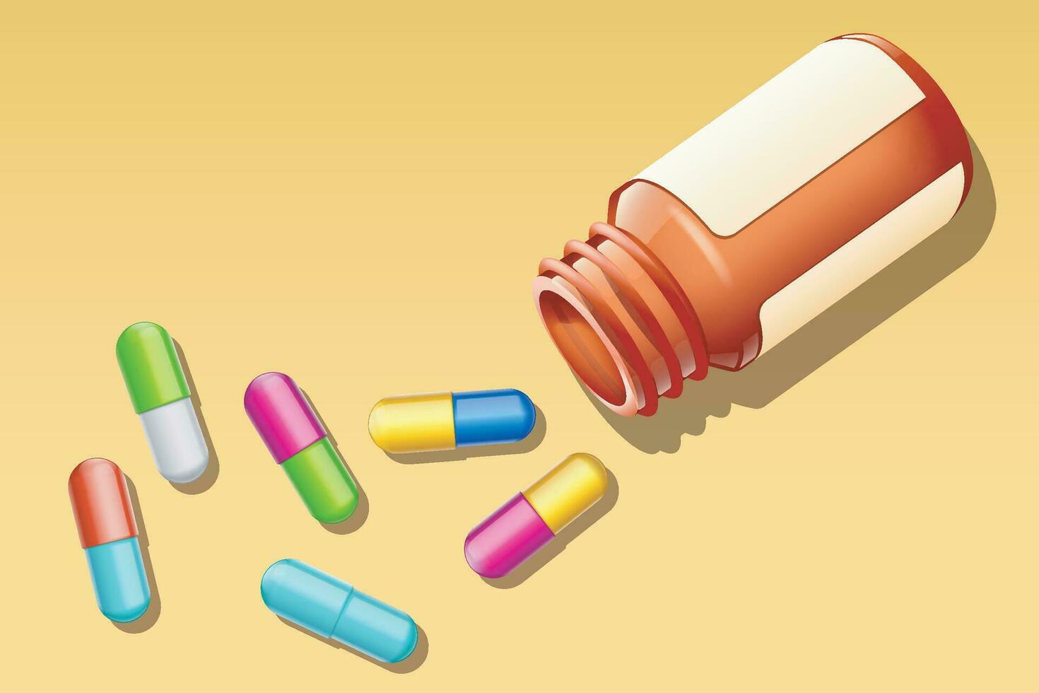 pills from bottle vector