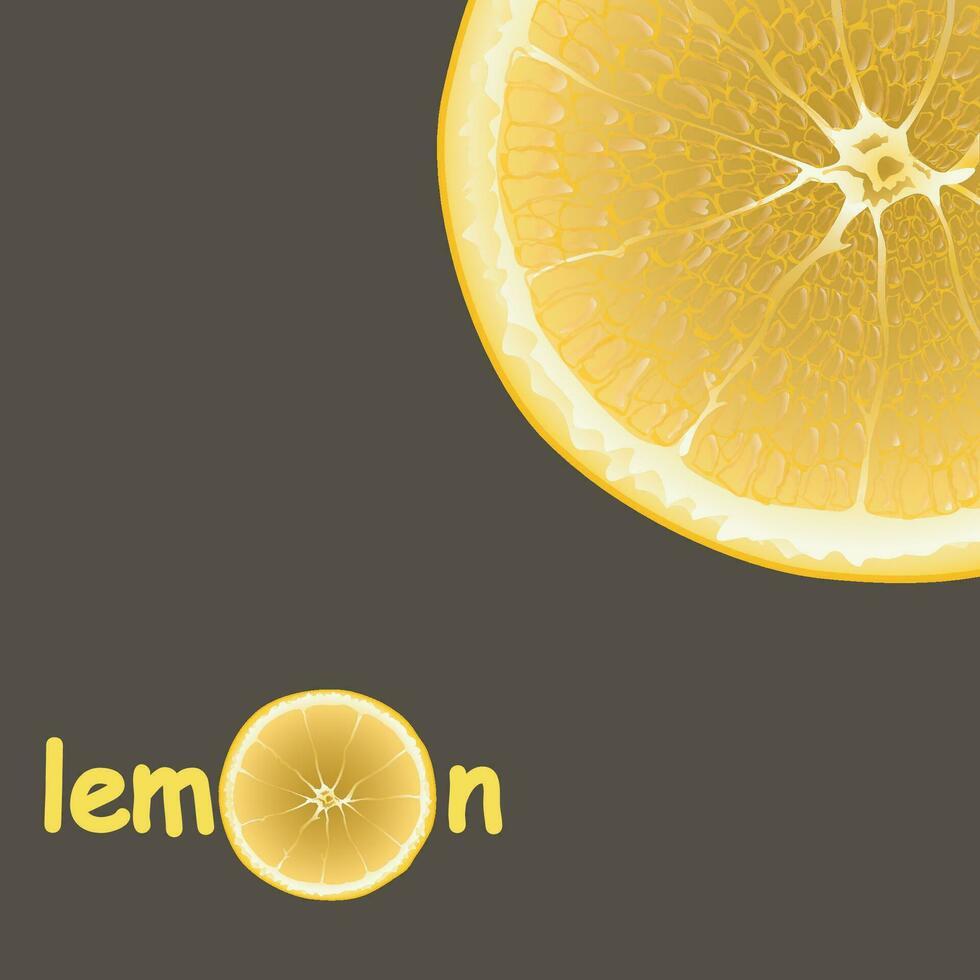 lemon realistic banner vector