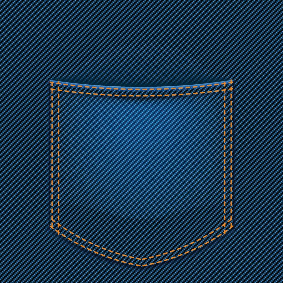 jeans back pocket vector