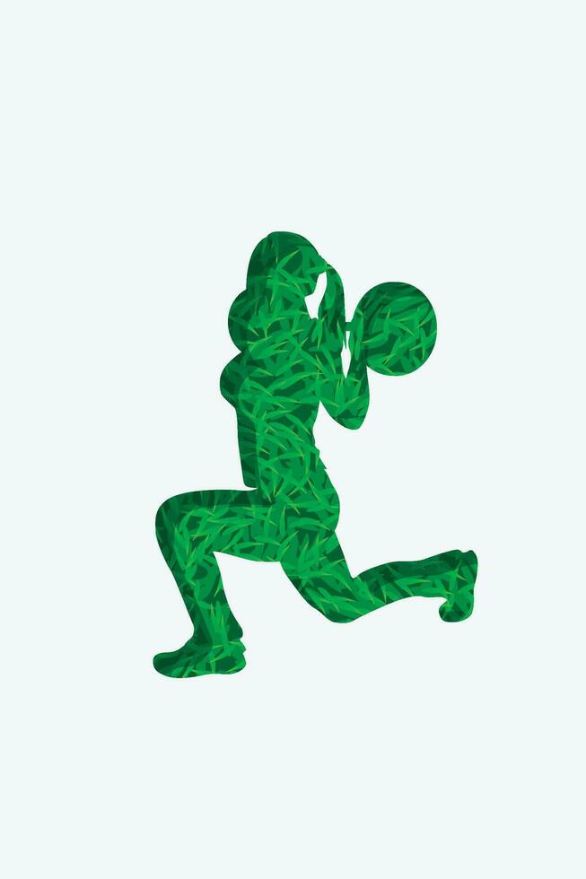 sport woman grass 06 vector