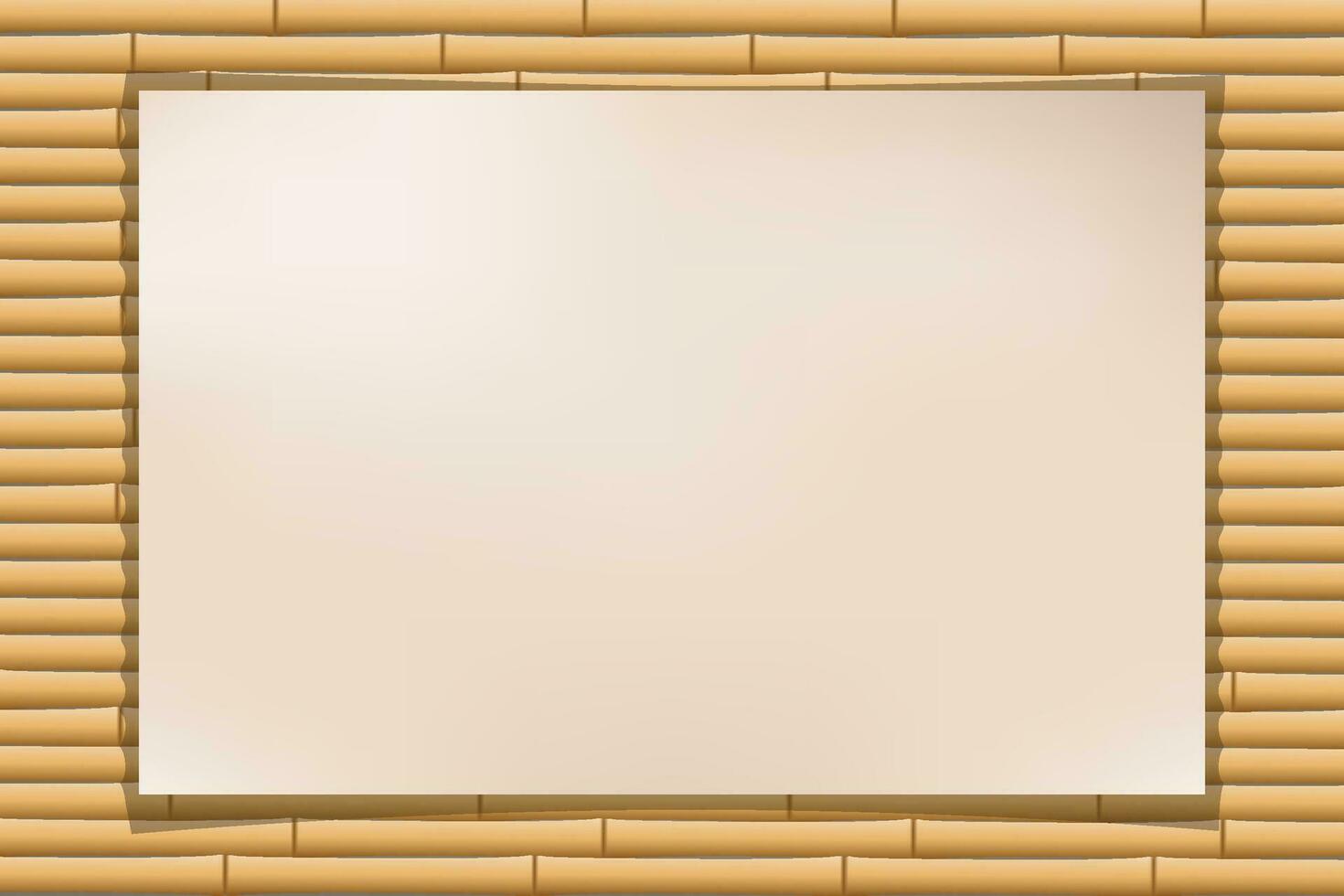 paper bamboo front view vector
