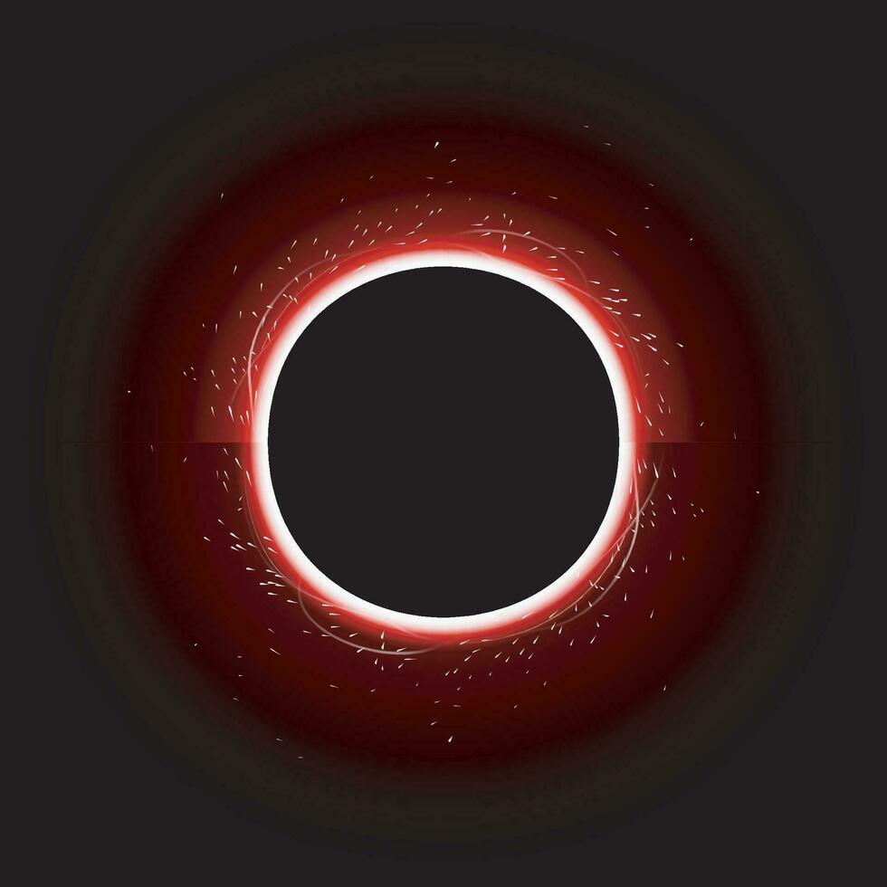 red color black hole vector
