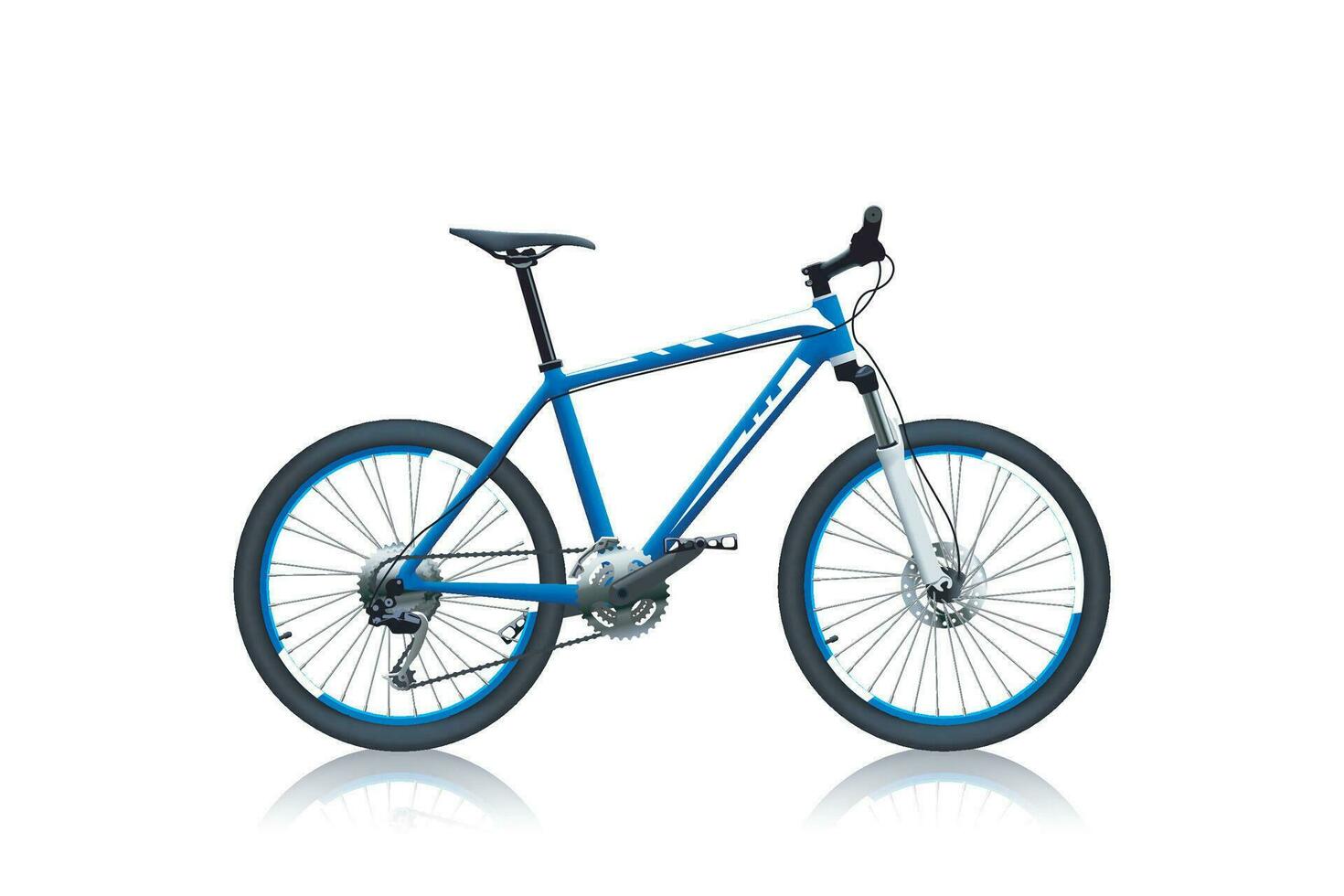 bicicleta color azul vector