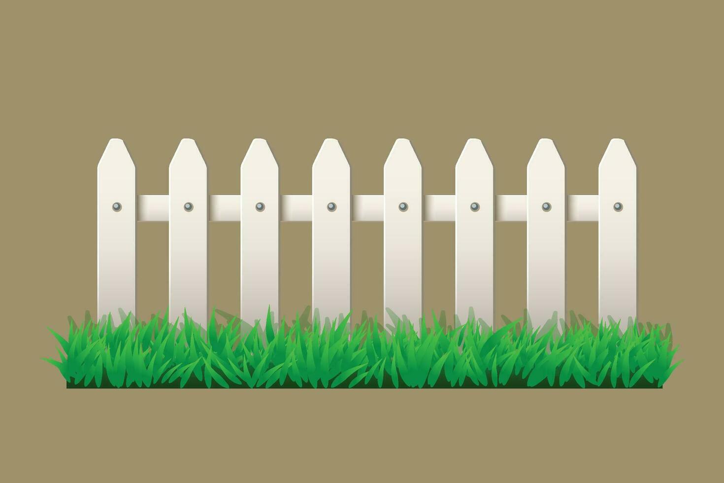 house white fence vector