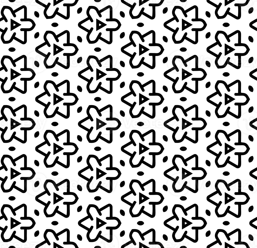 Black seamless abstract pattern. Overlay for background and backdrop. Ornamental design. PNG graphic illustration with transparent background.
