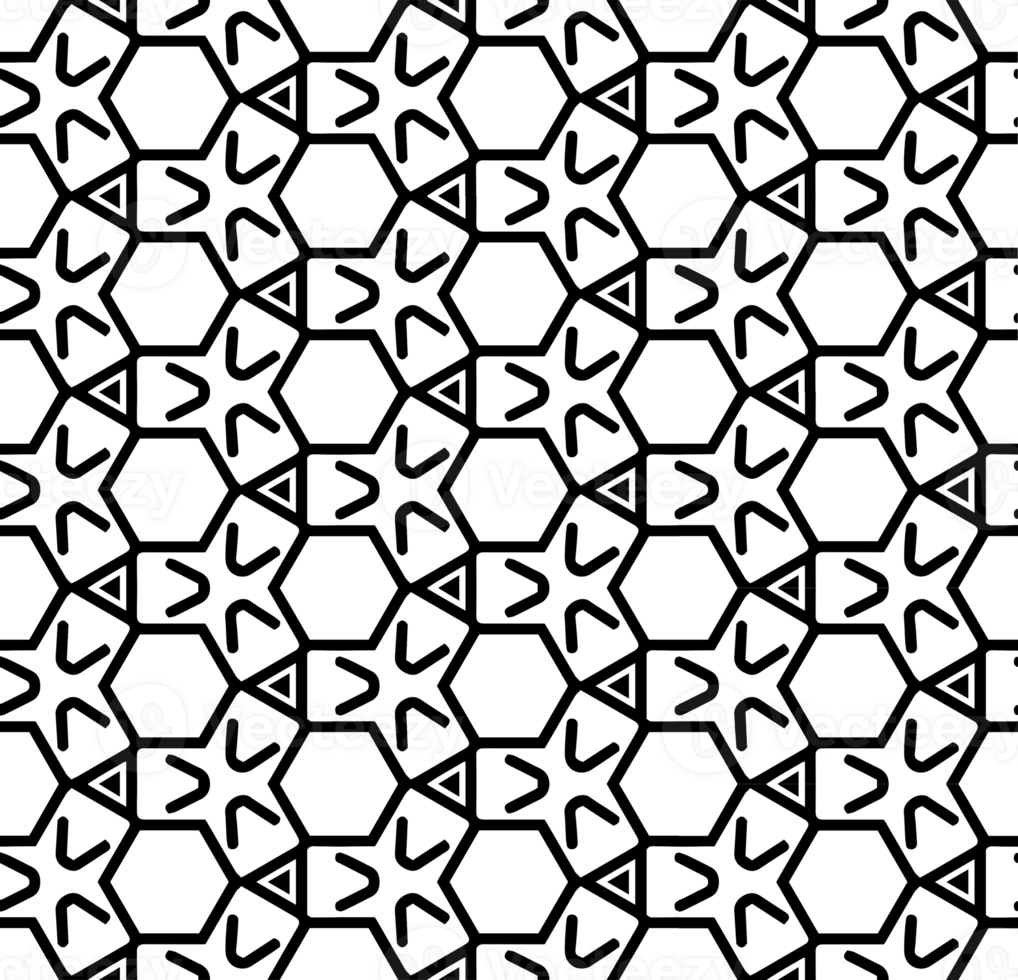 Black seamless abstract pattern. Overlay for background and backdrop. Ornamental design. PNG graphic illustration with transparent background.