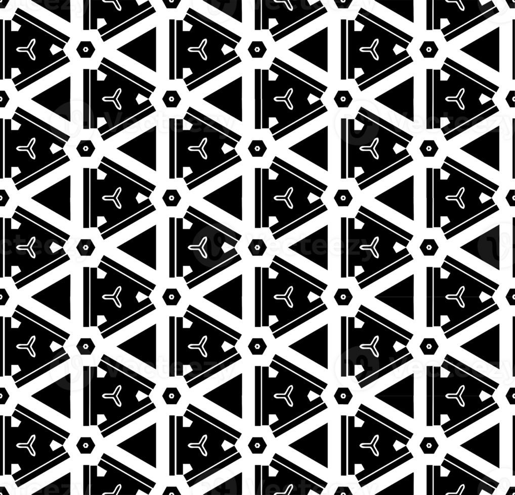 Black seamless abstract pattern. Overlay for background and backdrop. Ornamental design. PNG graphic illustration with transparent background.