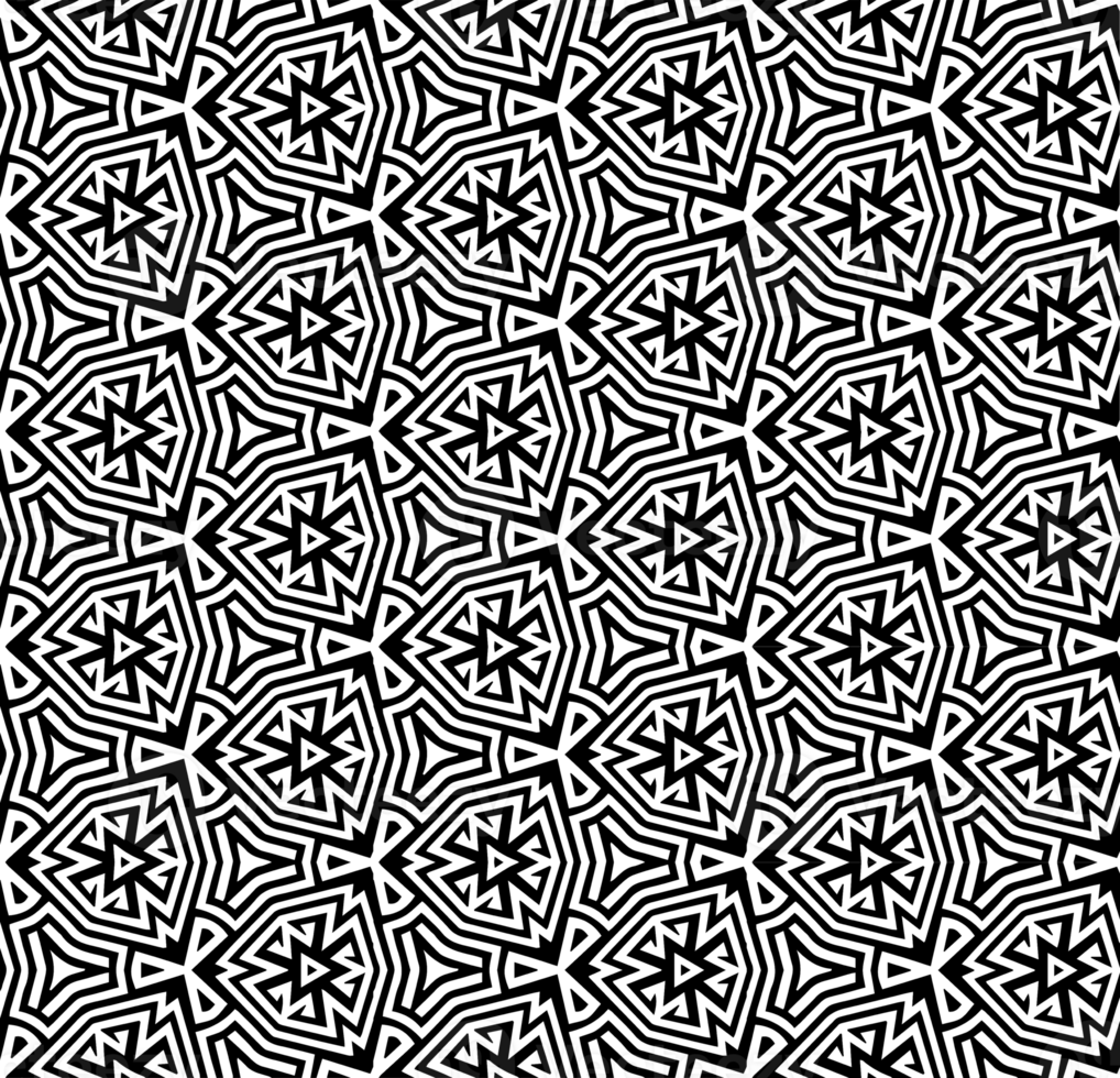 Black seamless abstract pattern. Overlay for background and backdrop. Ornamental design. PNG graphic illustration with transparent background.