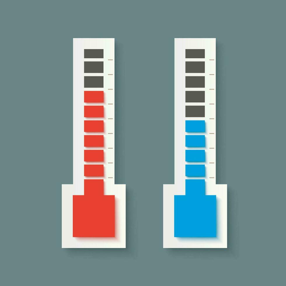 pair of thermometer vector