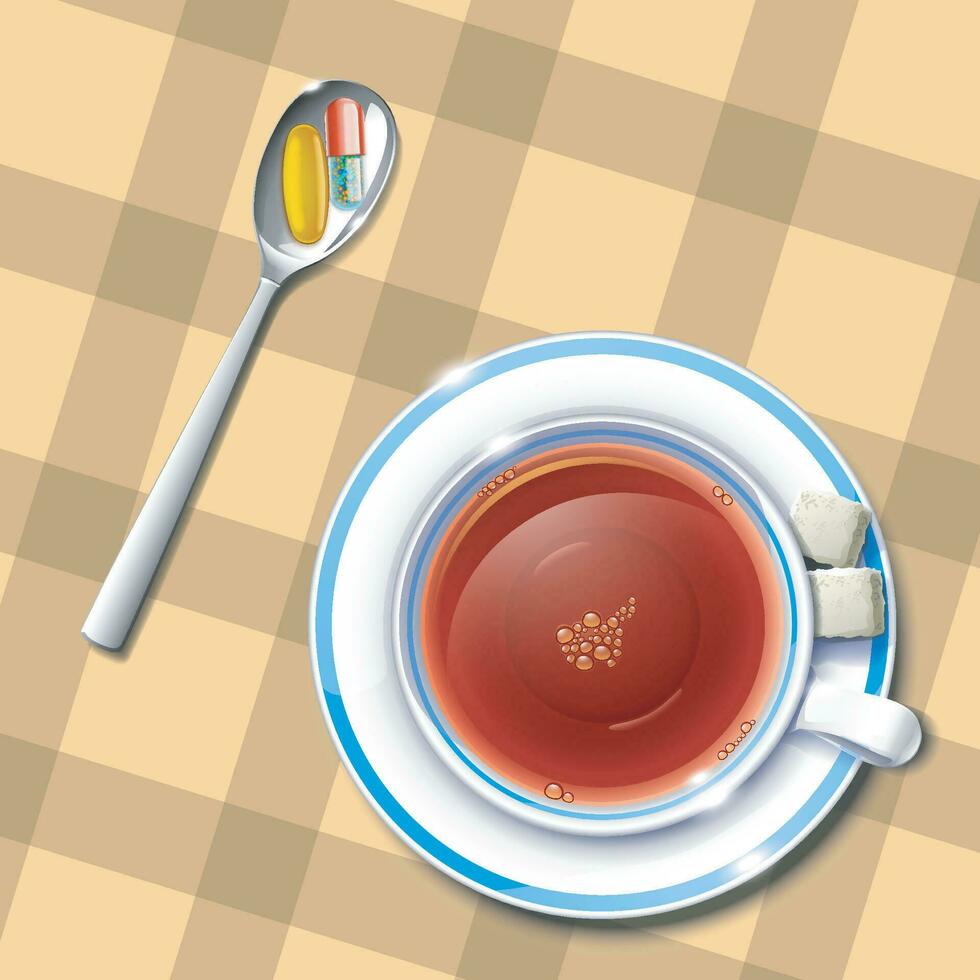 pills with reflection 3 vector