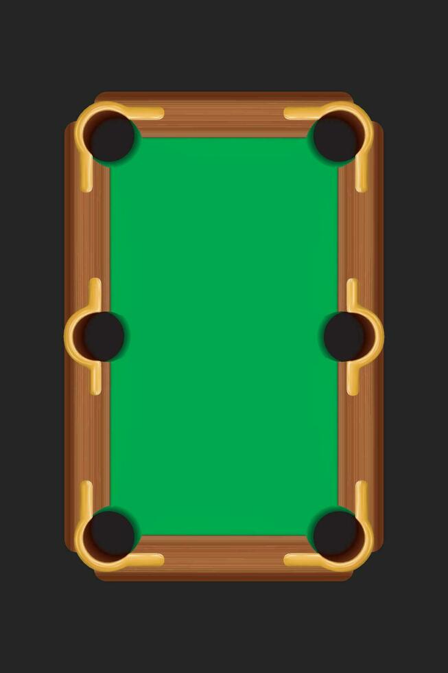 pool table on dark vector