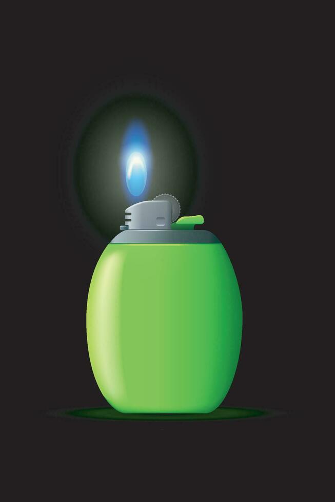 green gas lighter vector