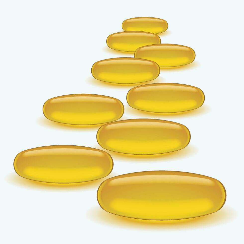 omega 3 pills vector